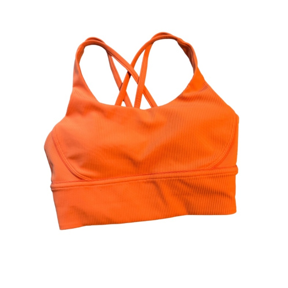 Lululemon Athletica Strappy Orange Sports Bra - Picture 1 of 4